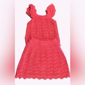 Haute hippie girls outfit size 8 crouchet two piece